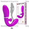 Vibradora de punto G con succionador de clitoris y carga USB
